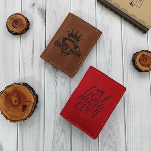 Tarjetero para mamá, Tarjetero de cuero para mamá, Billetera pequeña para el Día de la Madre, Regalo para mamá, Ideas de regalo para el Día de la Madre, Ideas de regalo para mamá