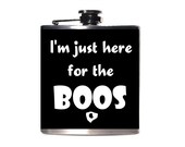 Halloween Flask BOOS / Ghost Costume / Funny Humorous Gift / Whiskey Hip Flask / Men Women Unisex / One Size Fits All/
