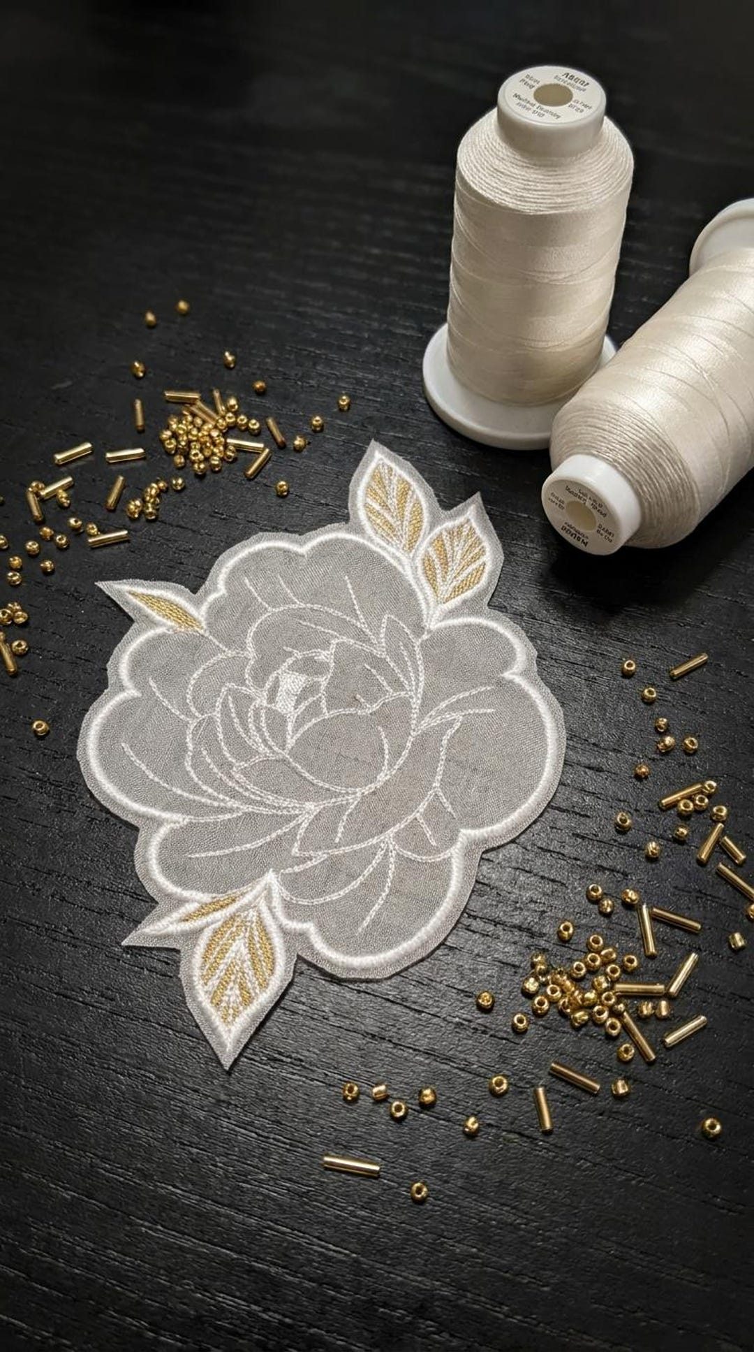 Lace Flower Embroidery Design Pes Vip Huss Jef Dst Vp3 - Etsy