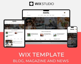 Wix Studio Template for Subscription Blog | Magazine & News Website | Amelia by Bithemer