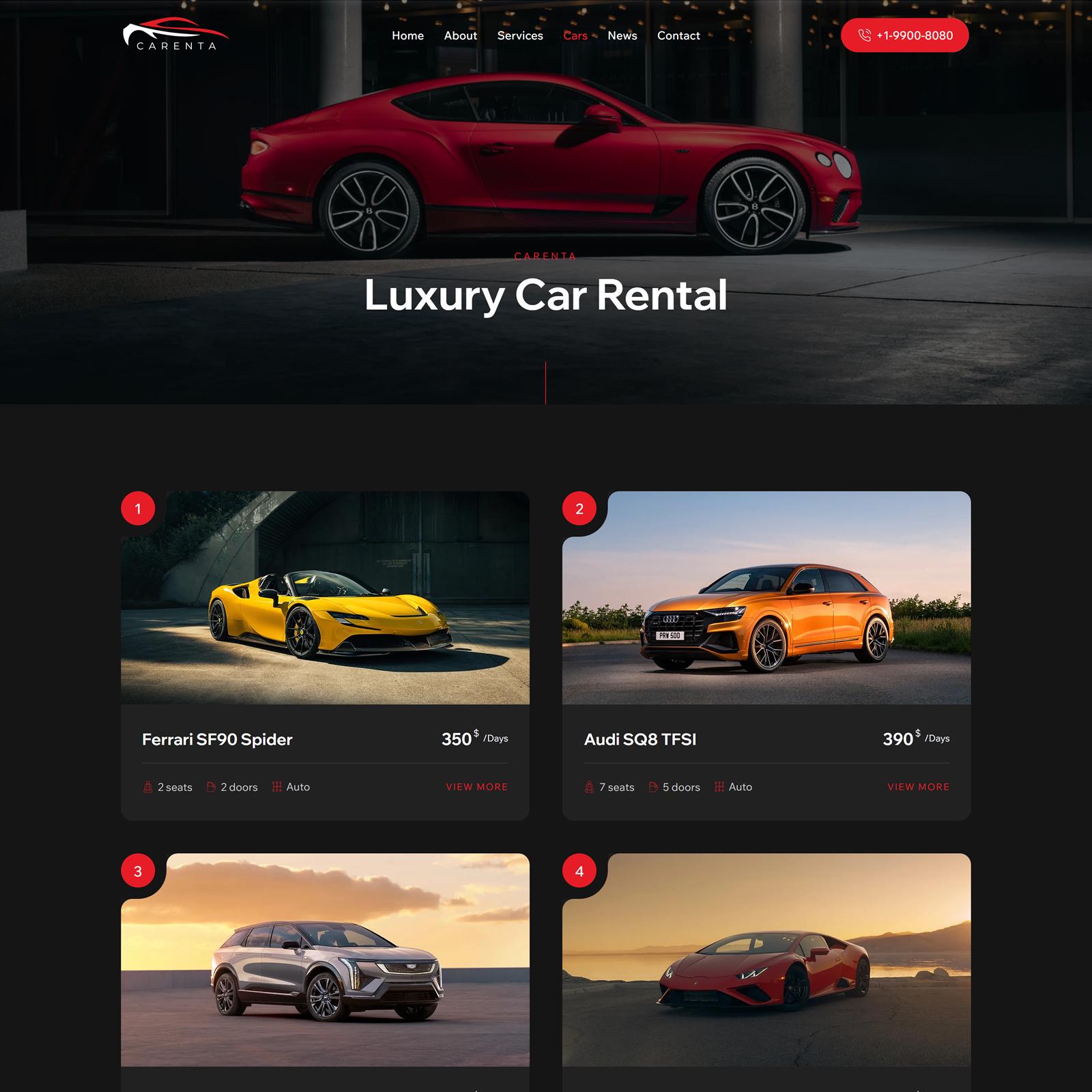 Wix Studio Template for Car Rental | Transportation Service Website ...
