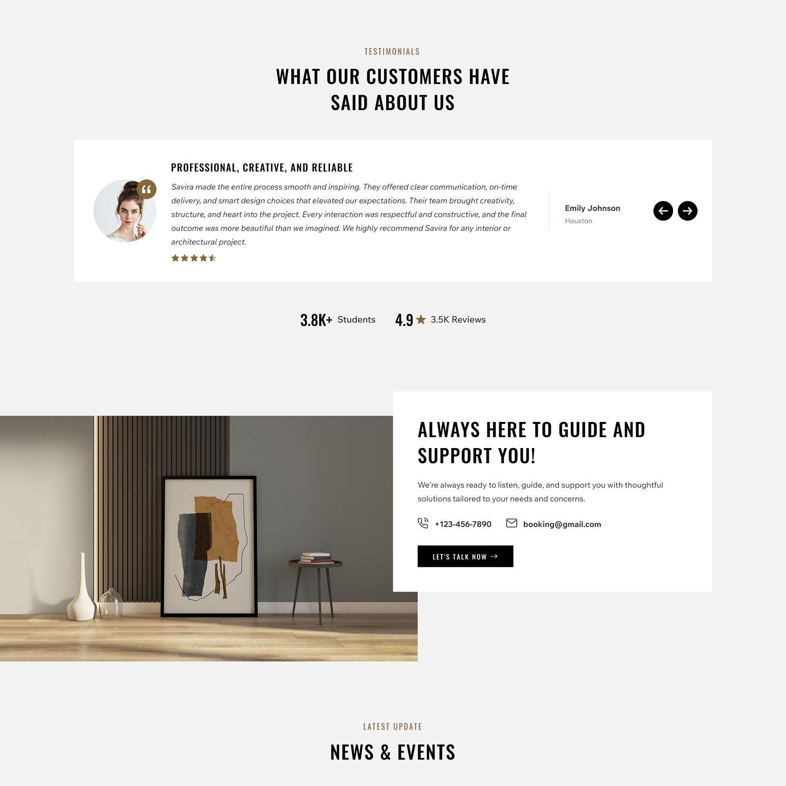 Wix Template for Interior, Architecture, Furniturre, Construction ...