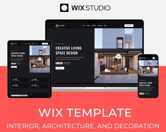 Wix Studio Template for Interior & Architecture | Dark Mode Website | Savira by Bithemer