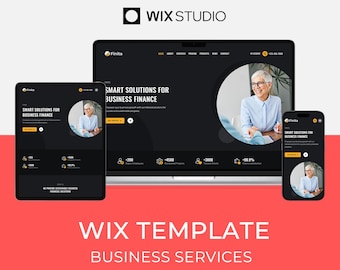 Wix Studio Template for Corporate & Finance | Dark Mode Website | Finita by Bithemer