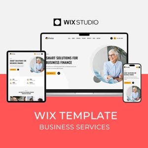 Wix template for corporate, business, finance service website | modern web design, Finita website template, built on Wix Studio by Bithemer