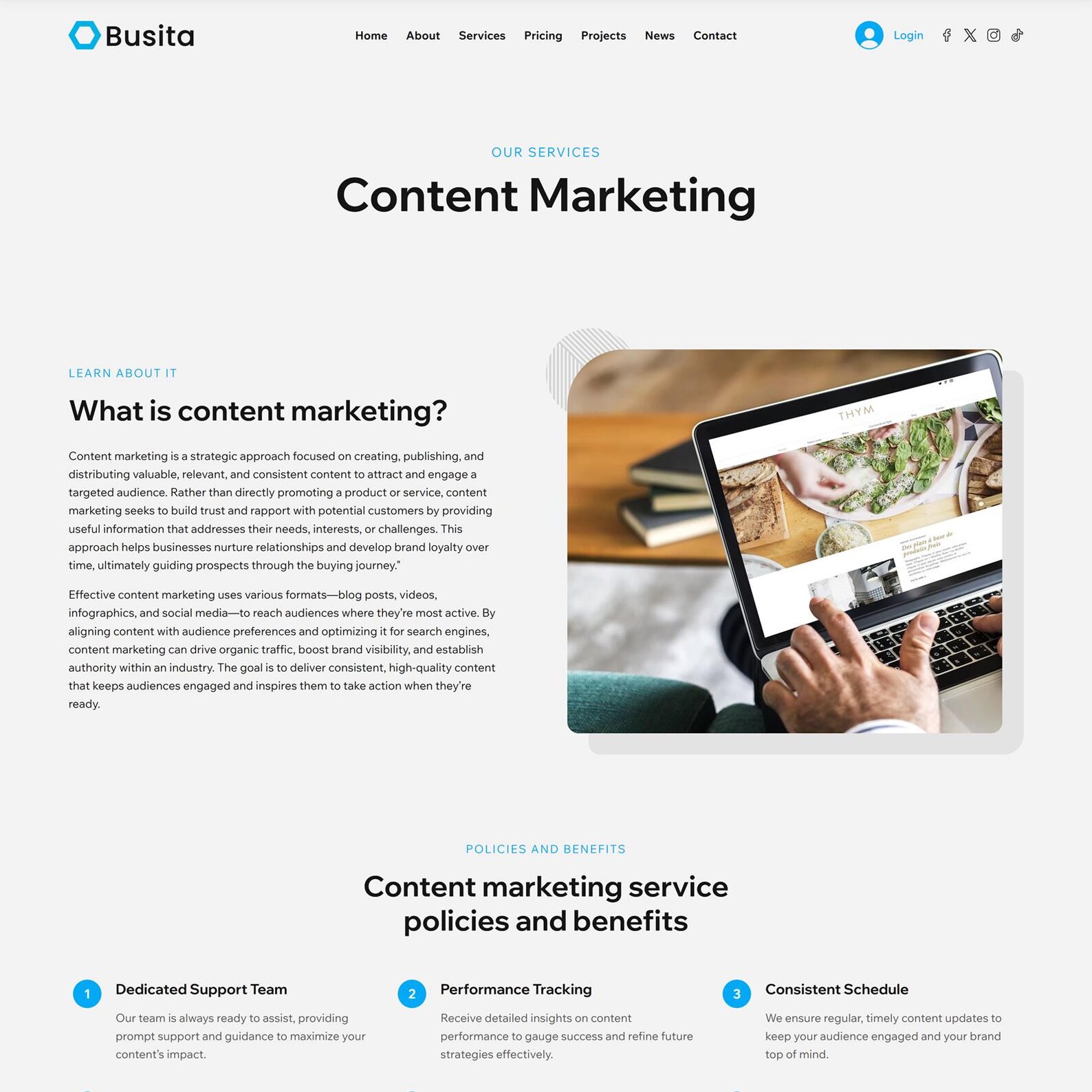 Wix Studio Template for Corporate & Business | Saas Website | Busita by ...