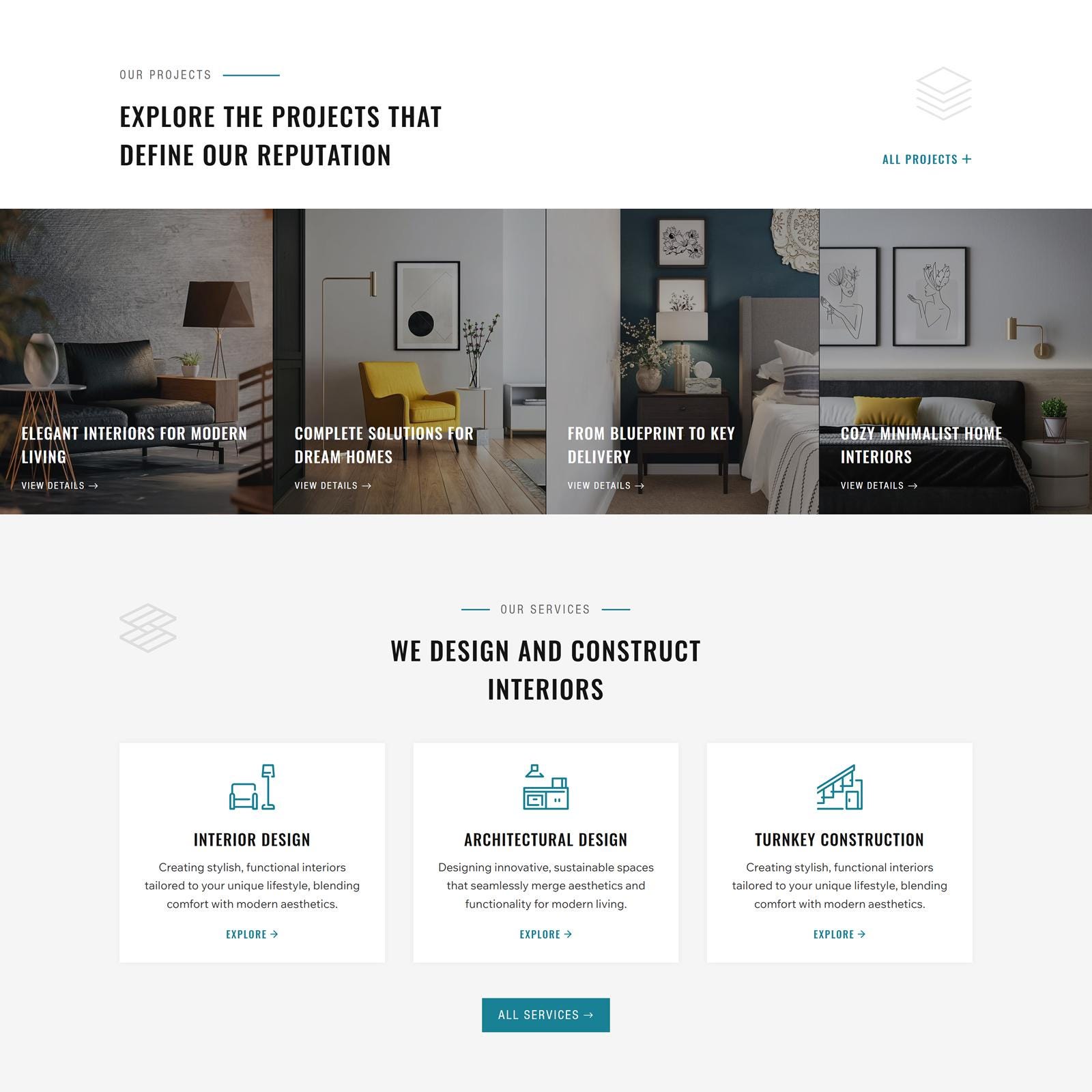 Wix Studio Template for Interior & Architecture | Design Website ...