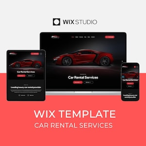 Wix template for car rental service websites, modern and premium web design, Carenta website template, built on Wix Studio by Bithemer