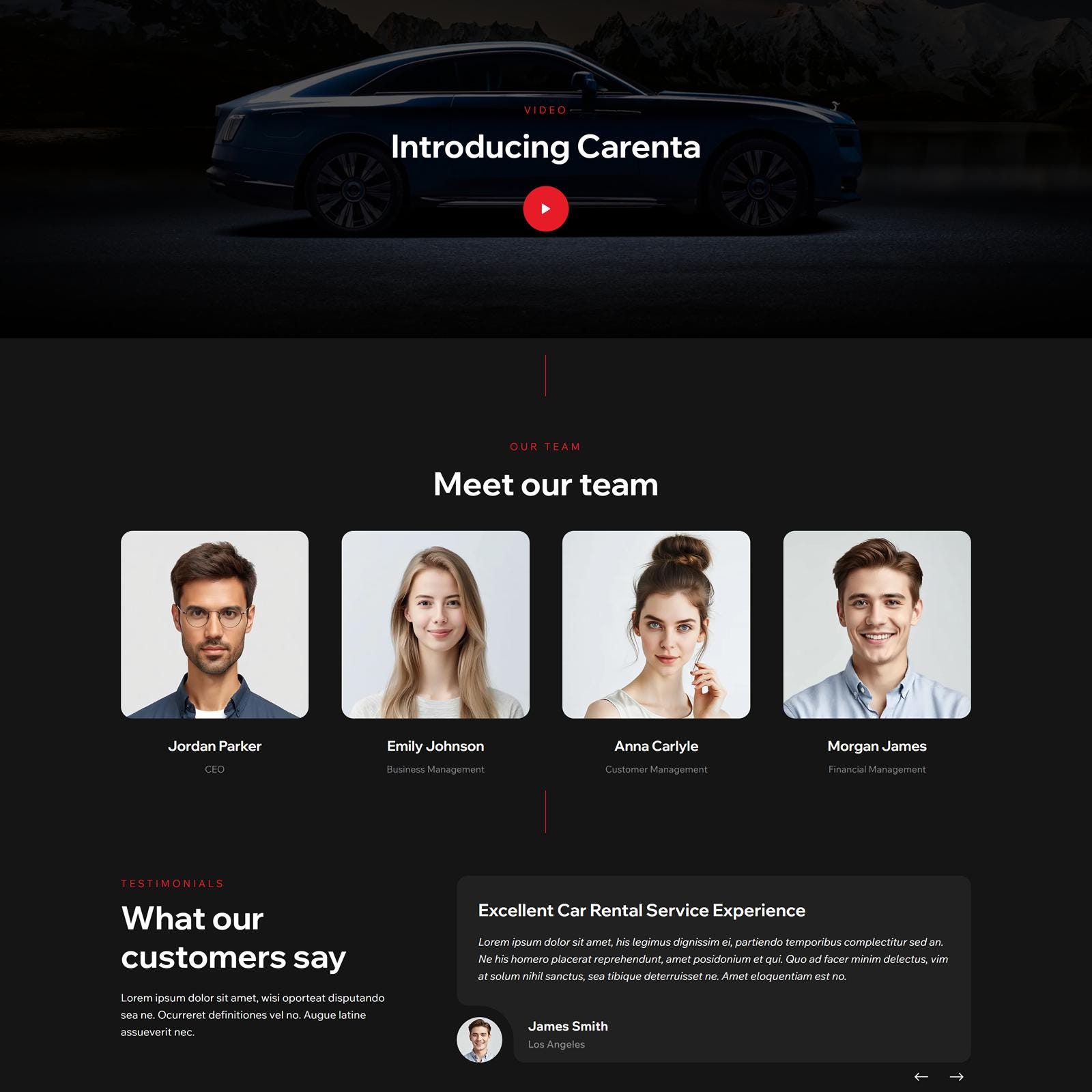 Wix Studio Template for Car Rental | Transportation Service Website ...