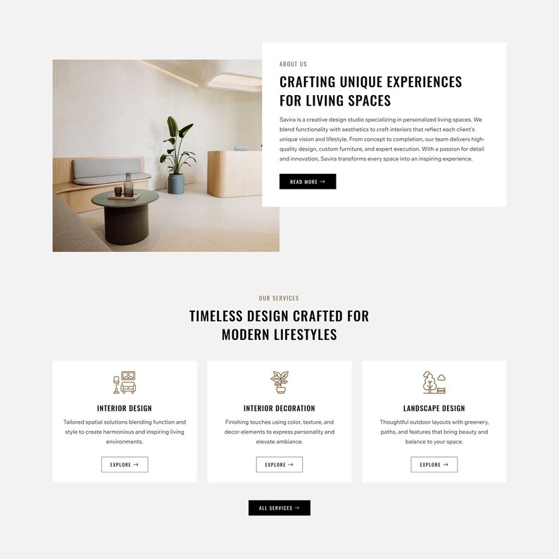 Wix Template for Interior, Architecture, Furniturre, Construction ...
