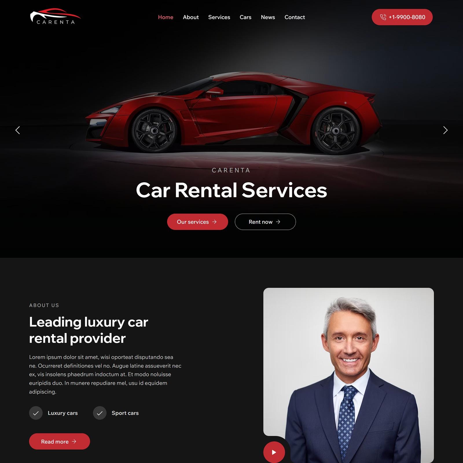 Wix Studio Template for Car Rental | Transportation Service Website ...