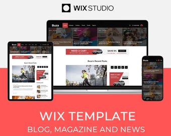 Wix Studio Template for Personal Blog | Magazine & News Website | Buza by Bithemer
