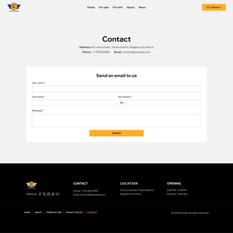 Wix Template for Car Dealerships and Showrooms (car Sales/rental ...