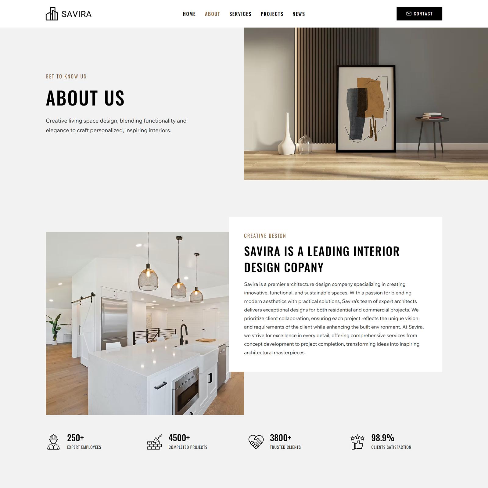 Wix Template for Interior, Architecture, Furniturre, Construction ...