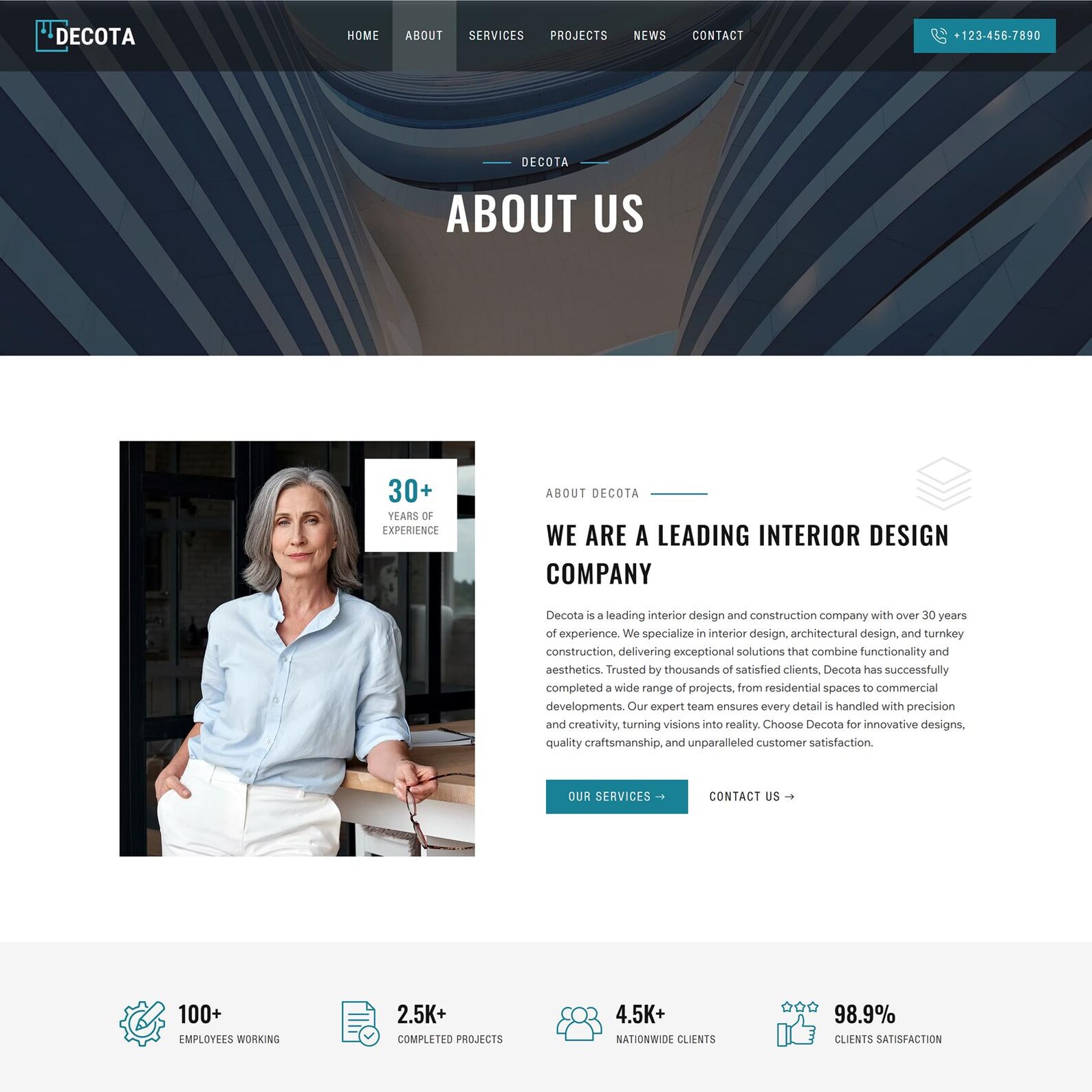 Wix Studio Template for Interior & Architecture | Design Website ...