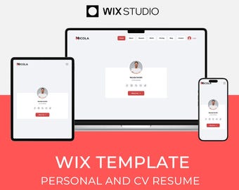 Wix Studio Template for Personal Portfolio | CV Resume Website | Nicola by Bithemer
