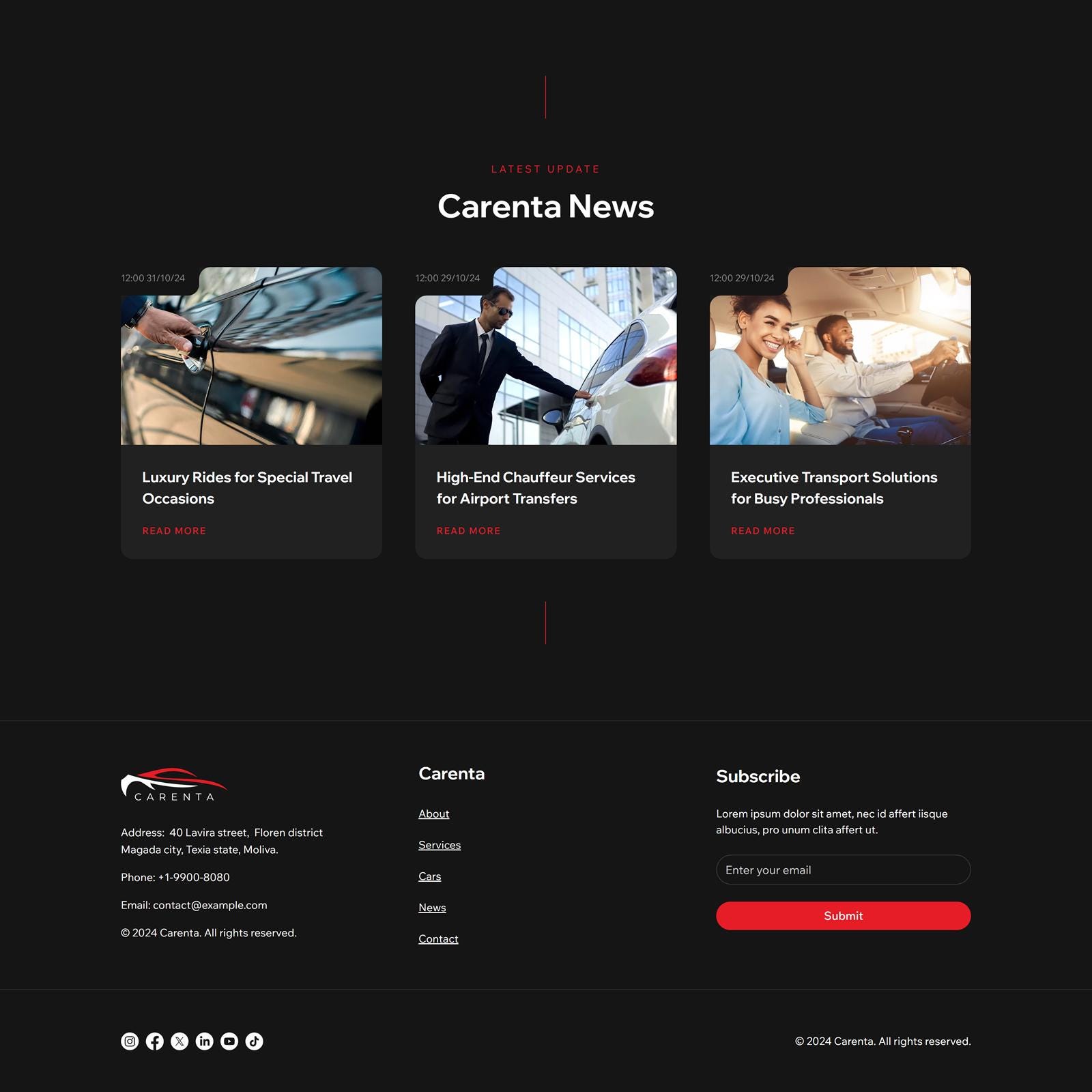 Wix Studio Template for Car Rental | Transportation Service Website ...