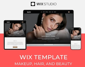 Wix Studio Template for Beauty, Makeup & Hair Salon | Beauty Website | Elova by Bithemer