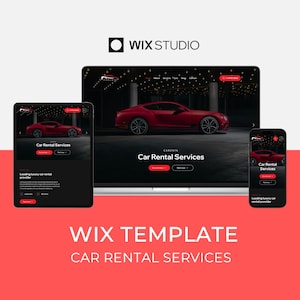 Wix-sjabloon voor autoverhuurwebsites, modern en premium webdesign, Carenta-websitesjabloon, gebouwd op Wix Studio van Bithema