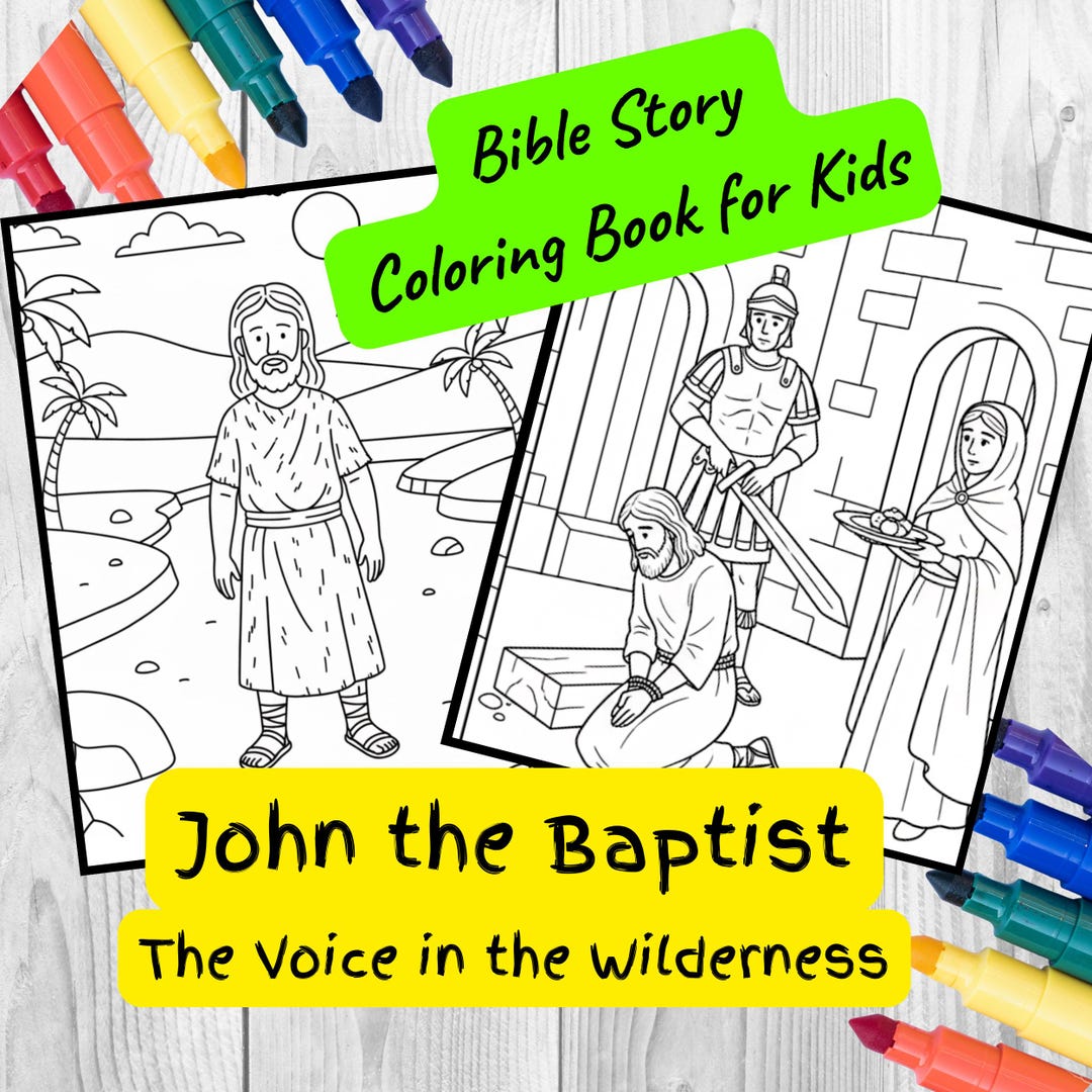 John the Baptist Coloring Pages for Kids – Bible Printable | Christian ...