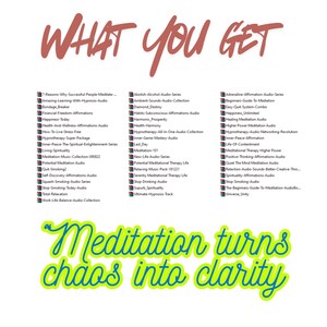 Self care and mindfulness audiobook package with guided meditation, calming relaxation audio, and digital MP3 downloads for wellness routines.
Premium meditation audiobook bundle with sleep meditation, inner peace audio, hypnosis sessions, and mindfulness MP3 collection.
Mindfulness and relaxation MP3 audio library featuring calming meditation content, sleep audio, stress reduction, and instant digital download.
calming
relaxing
mindfulness
stress relief
sleep support
peaceful listening
