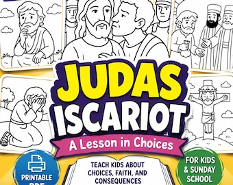 Målarbilder med Judas Iskariot | Bibelberättelselektion (digital nedladdning)