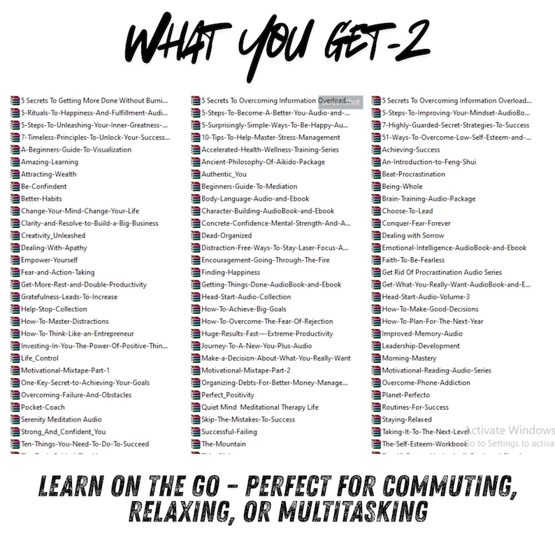 person using headphones enjoying self help audiobooks, illustrating convenient audio learning for motivation, focus, and daily growth.
all in one self help audiobook bundle MP3 featuring 190+ audio titles for mindset, discipline, and confidence building
motivation audiobook mp3
mindset bundle audio
self improvement mp3
mindset audiobook
mindset audio
mindset mp3
self help audiobook
audiobook bundle
personal development audiobook
self improvement audio
motivation audiobook
mindset audiobook
