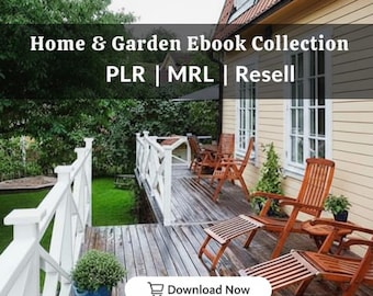 Home & Garden eBook Bundle: DIY Decor, Organization, PLR Rights (PDF)