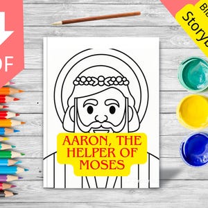 Aaron- Bible Story Coloring Page for Kids Christian Printable Coloring for Sunday School & Home