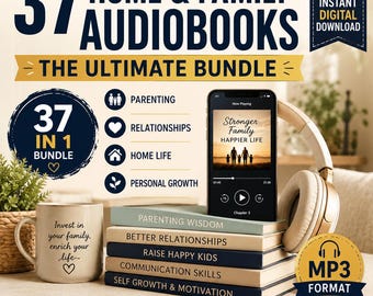 Pacote com 37 audiolivros sobre casa e família | Educação dos filhos, Relacionamentos, Vida doméstica (Download em MP3)