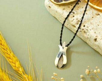 Handmade Sterling Silver Tulip Pendant Necklace