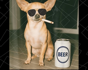 Tengo ese perro dentro de mí, Chihuahua PNG, Mamá Chihuahua, Perro gracioso PNG, Regalo para amantes de los perros, Meme gracioso PNG, Vintage