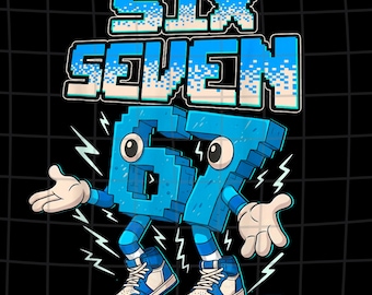 Steal a Brainrot Six Seven Italian Brainrot Kids Gaming Meme Png, Baseball Number, Six Seven Ice Cream Drip 67 Meme Gen Alpha Slang Png