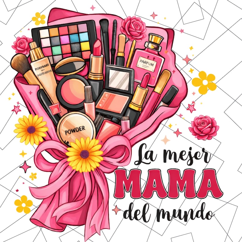 Floral La Mejor Mama Del Mundo PNG: Latina Mother's Day (Digital File) image 1