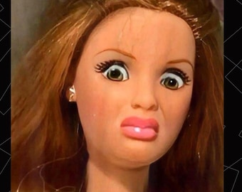 Viral Disgusting Doll Meme PNG, Doll Face PNG, OMG Surprise Face, Trendy Facial Expression Graphic Digital, Trending Meme Face Graphic