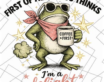 Prima di tutto Gesù pensa che io sia una delizia PNG, maglietta umoristica cristiana PNG, estate a righe preppy, divertente rana selvaggia con frusta design digitale