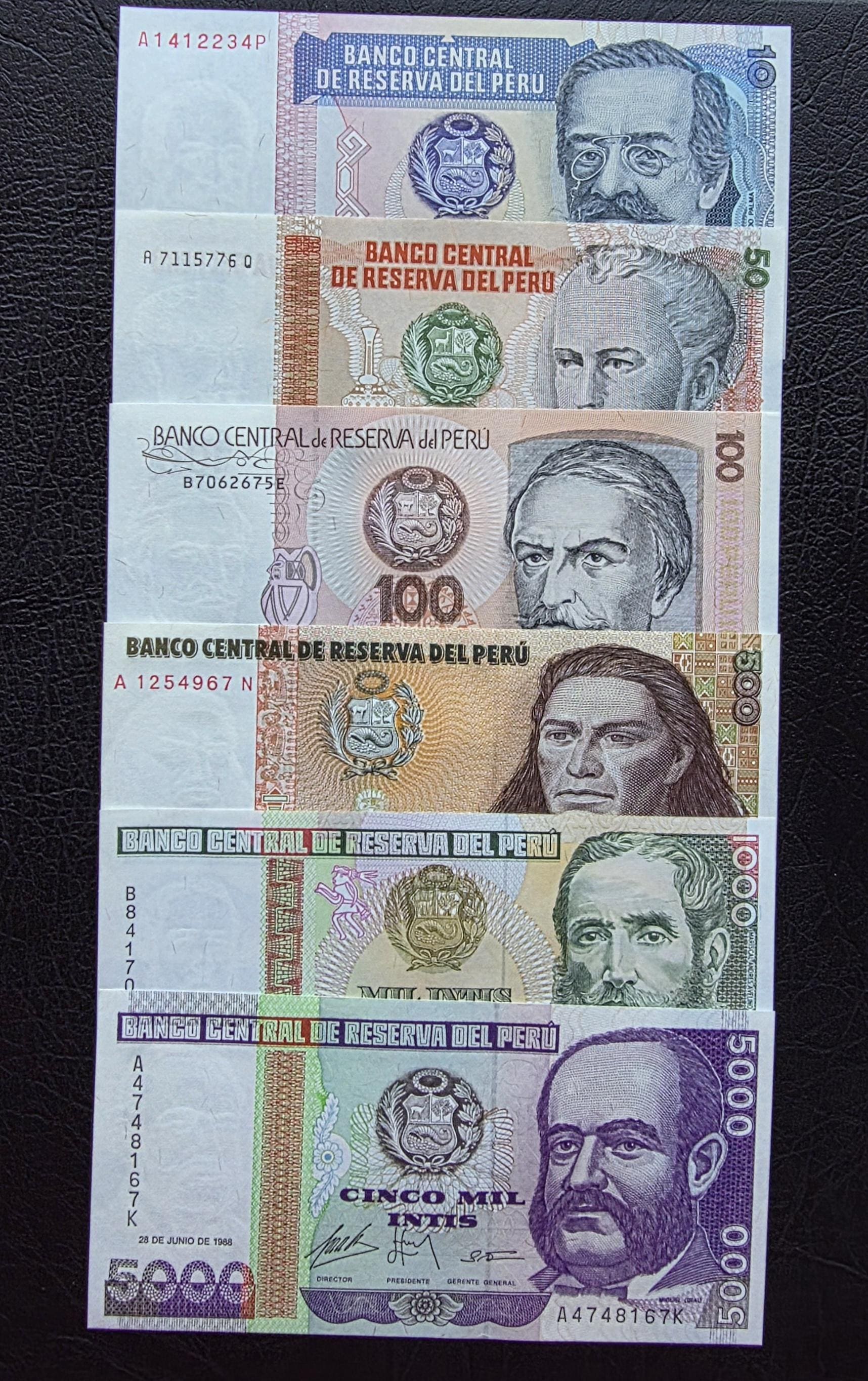 昔のペルーのハイパーインフレの頃のINTISの紙幣です。 ペルー 500インティス札 1987 UNC | 世界の紙幣,O ～ Z | i-Coins Next