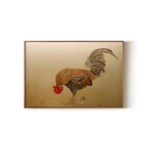 Me and my dad Water Color Hand paint Digital File,Chicken picture,Fancy Picture,5 Size JPG, Wall Decor Home Big Print Digital Download Art
