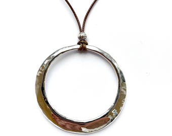 Infinity ketting met cirkelvormige hanger, boho vintage ketting, y2k, lusvormige cirkelketting, verjaardagscadeau, kerstcadeau, zomersieraden