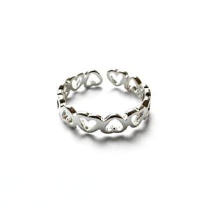 Bague cœur en argent sterling 925, bague mignonne, féerique, elfique, cadeau d'anniversaire, mystique, audacieuse, bague tendance, grunge, années 2000, cadeau de Noël