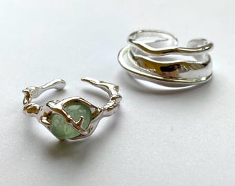 925 Silber Ringe, Mermaid, Fee, Elfe, Geschenk, mystisch, Grunge, y2k