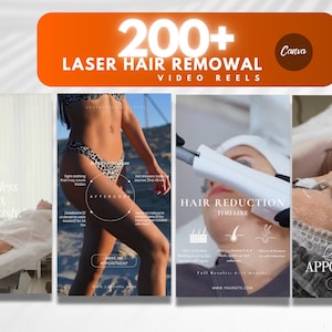 Laser Hair Removal Reels for Instagram | IPL Esthetician Reels | Skincare & Beauty Reels Templates for Social Media