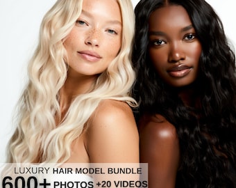 Wig Stylist Content Bundle | 600 AI Stock Photos & Videos