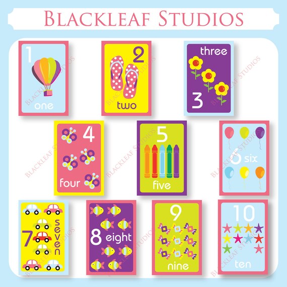 items similar to numbers flash cards 1 to 10 printable for