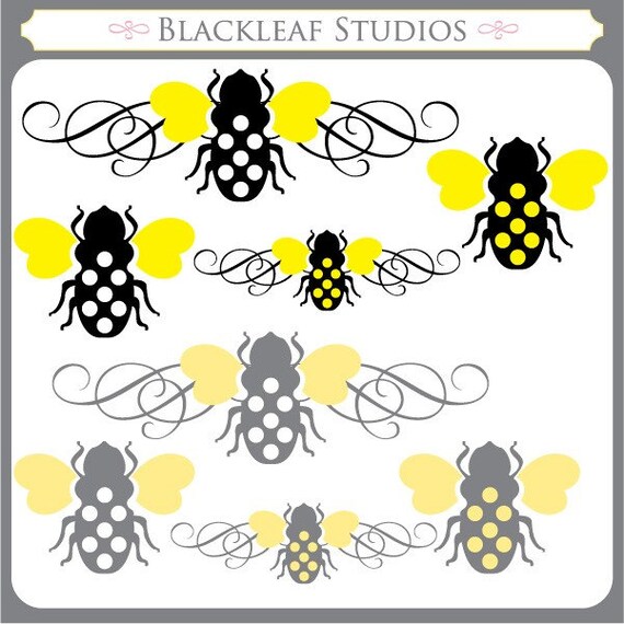 Items similar to Letterpress Bee Silhouettes - bumble bee, honey bee