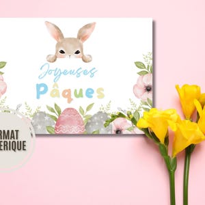 Carte numérique Joyeuses Pâques "Lapin de Pâques"