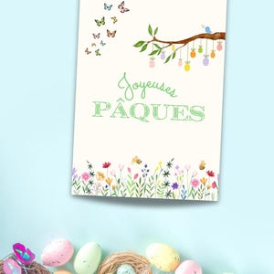 Happy Easter Card "Easter in Flowers"