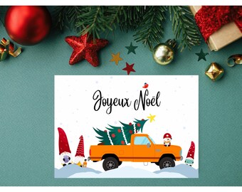 "Christmas Delivery" greeting card + envelope