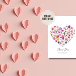 "Happy Mother's Day" digital card - Floral pattern