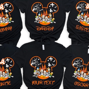 Custom Halloween Disney Shirts, Disney Family Halloween Shirts, Disneyland Trip 2026 Family Mickey Halloween Shirt, Halloween Costume Kids
